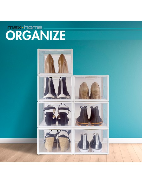 Conjunto de 4 caixas de sapatos transparentes Max Home | Distria