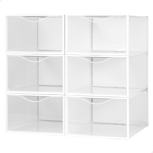Conjunto de 6 caixas de sapatos transparentes Max Home | Distria