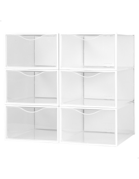 Conjunto de 6 caixas de sapatos transparentes Max Home | Distria