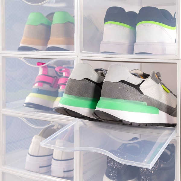 Conjunto de 6 caixas de sapatos transparentes Max Home | Distria