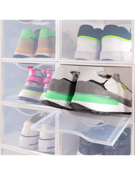 Conjunto de 6 caixas de sapatos transparentes Max Home | Distria
