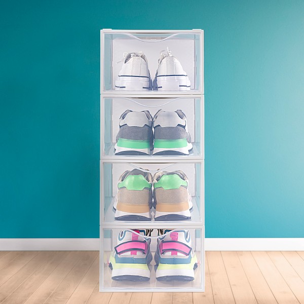 Conjunto de 6 caixas de sapatos transparentes Max Home | Distria