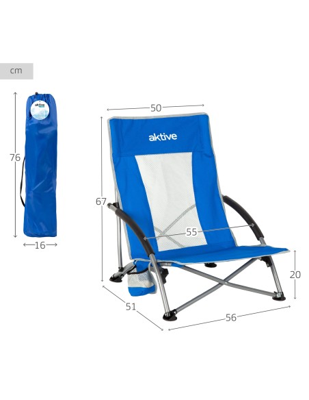 Cadeira de praia dobrável de tecido | Distria