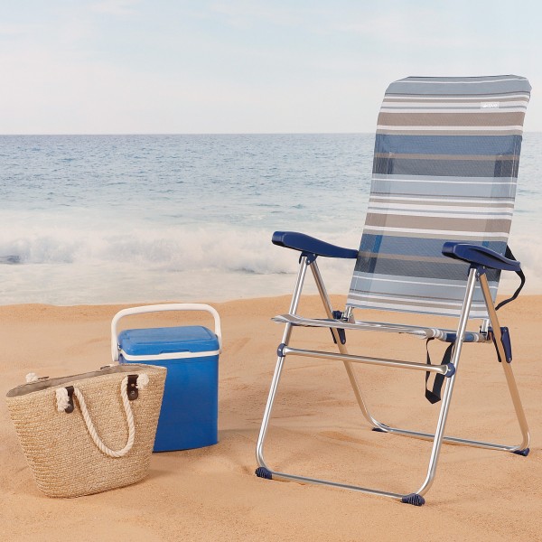 Cadeira de praia alta dobrável com múltiplas posições | Distria