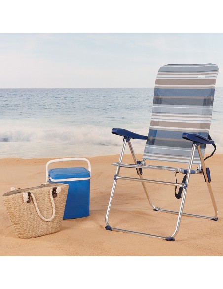 Cadeira de praia alta dobrável com múltiplas posições | Distria