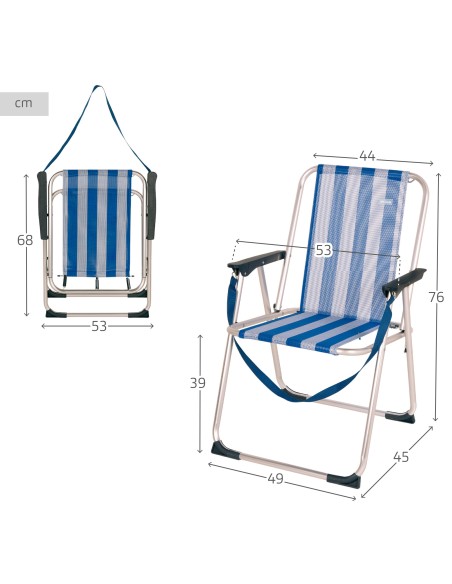 Cadeira alta fixa para praia - Cadeiras de praia | Distria