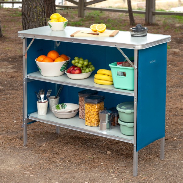Armário de campismo dobrável 110x38x88 cm | Distria