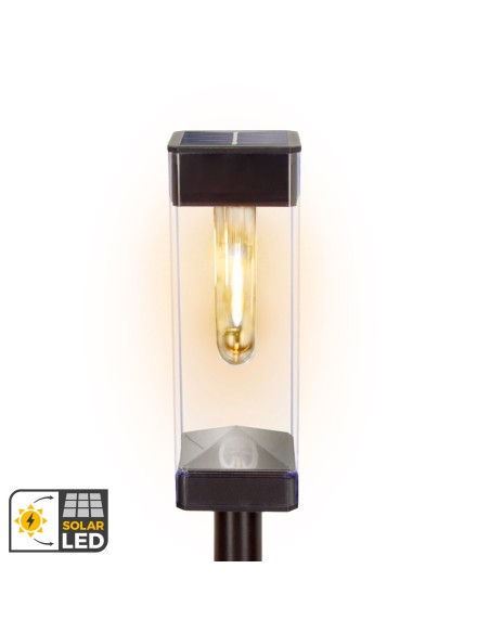 Conjunto de 4 balizas LED solares de 6 lúmens com sensor de luz | Distria