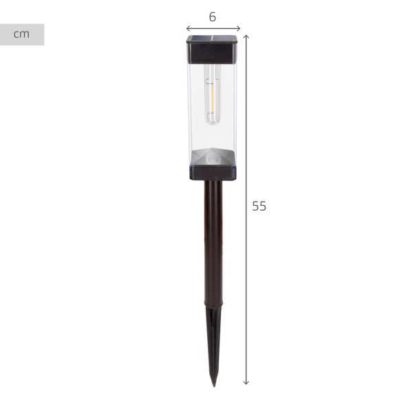 Conjunto de 4 balizas LED solares de 6 lúmens com sensor de luz | Distria
