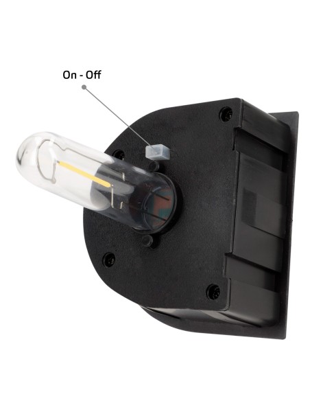 Conjunto de 2 apliques solares LED de 6 lúmens com sensor de luz | Distria