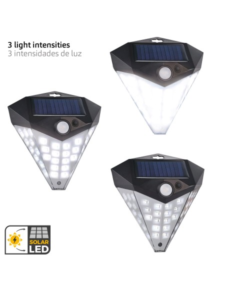 Luminária de parede 8 LEDs, 80 lúmens e sensor de movimento | Distria