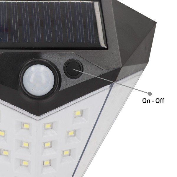 Luminária de parede 8 LEDs, 80 lúmens e sensor de movimento | Distria