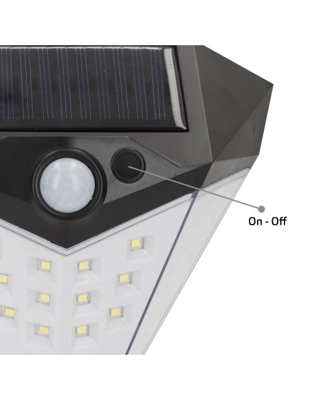 Luminária de parede 8 LEDs, 80 lúmens e sensor de movimento | Distria