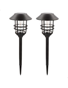 Conjunto de 2 balizas LED solares Aktive luz quente 6 lm | Distria