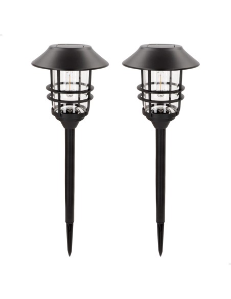 Conjunto de 2 balizas LED solares Aktive luz quente 6 lm | Distria