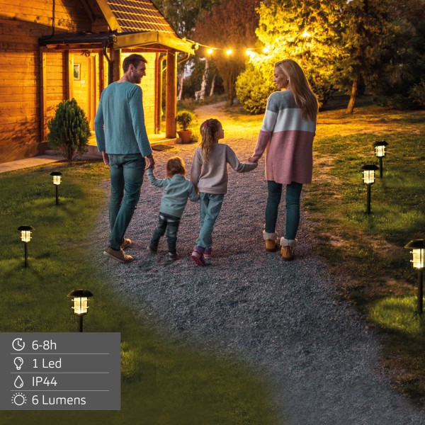 Conjunto de 2 balizas LED solares Aktive luz quente 6 lm | Distria