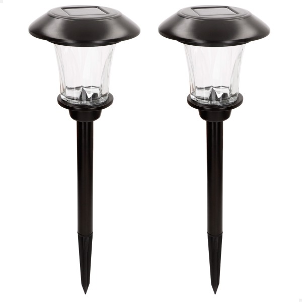 Conjunto de 2 balizas solares LED 6 lumens com estaca | Distria