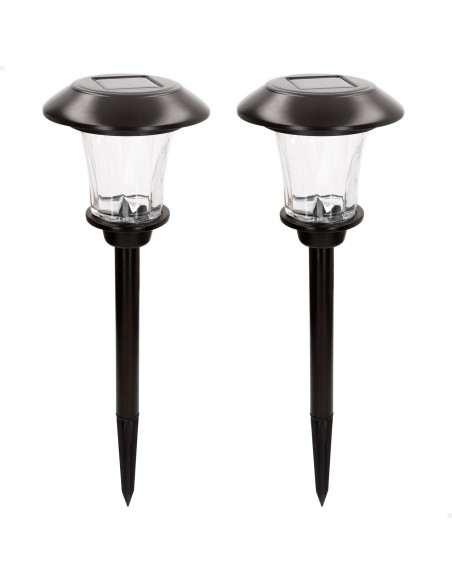 Conjunto de 2 balizas solares LED 6 lumens com estaca | Distria