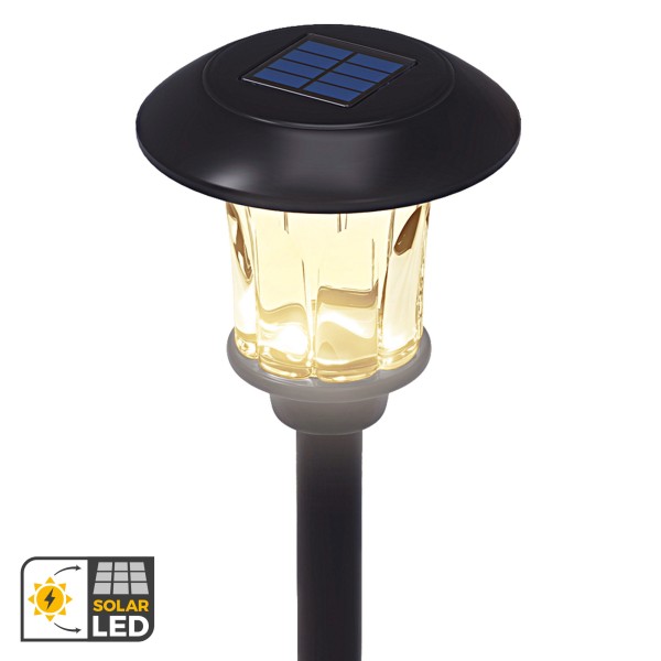 Conjunto de 2 balizas solares LED 6 lumens com estaca | Distria