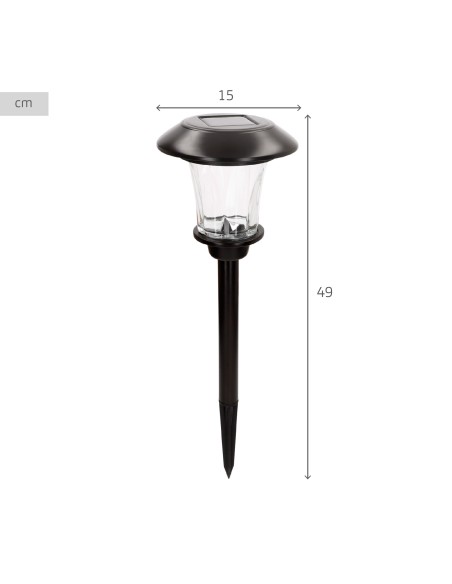 Conjunto de 2 balizas solares LED 6 lumens com estaca | Distria