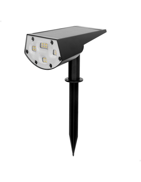 Projetor solar LED 5-10 lúmens com instalação 2 em 1 | Distria