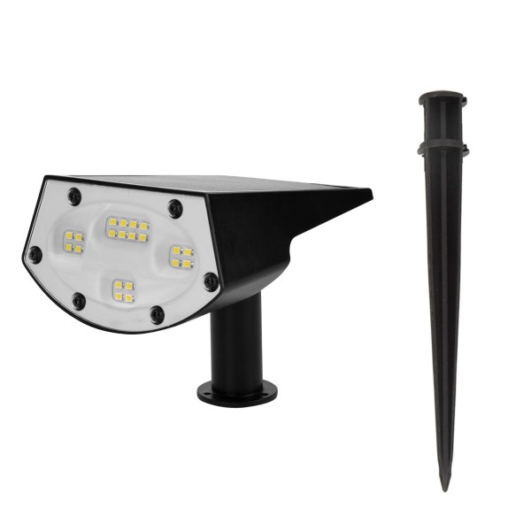 Projetor solar LED 5-10 lúmens com instalação 2 em 1 | Distria
