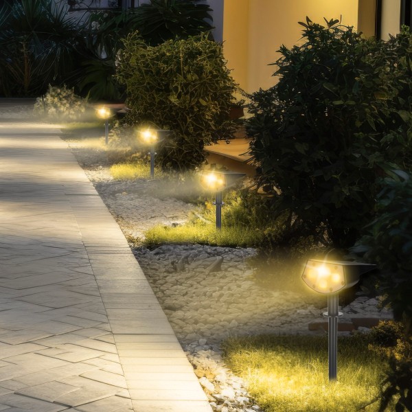 Projetor solar LED 5-10 lúmens com instalação 2 em 1 | Distria