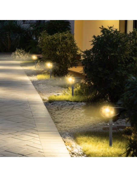 Projetor solar LED 5-10 lúmens com instalação 2 em 1 | Distria