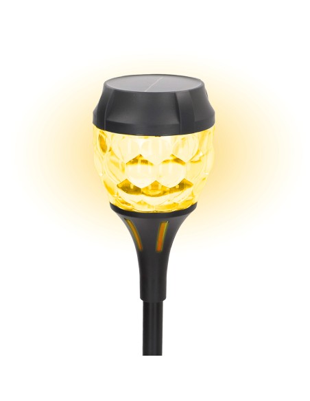 Conjunto de 2 balizas solares LED 5-10 lúmens com projeção | Distria