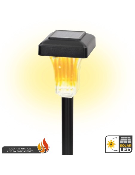 Conjunto de 4 balizas solares LED 5-10 lúmens com projeção | Distria