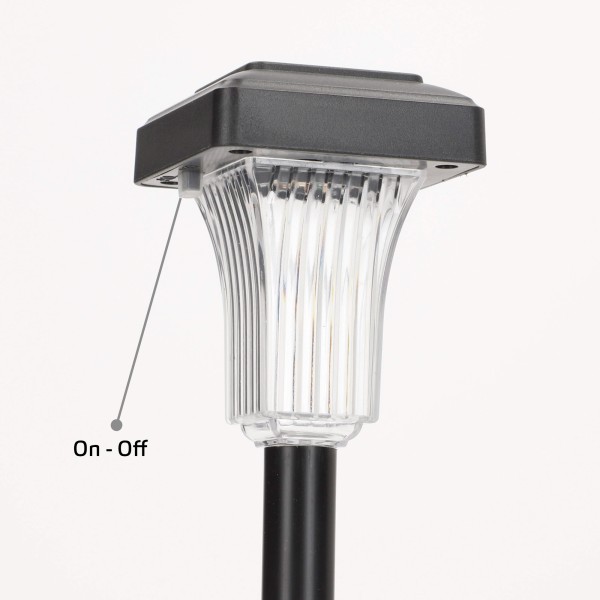 Conjunto de 4 balizas solares LED 5-10 lúmens com projeção | Distria