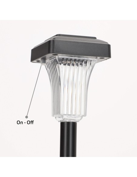 Conjunto de 4 balizas solares LED 5-10 lúmens com projeção | Distria