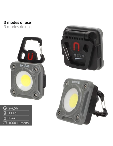 Spot LED portátil 3 posições c/USB Aktive | Distria