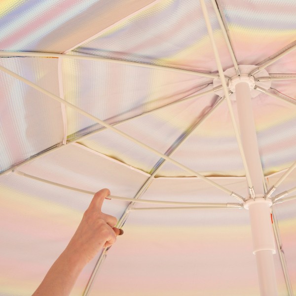 Aktive Guarda-sol de 240 cm com riscas multicoloridas | Distria