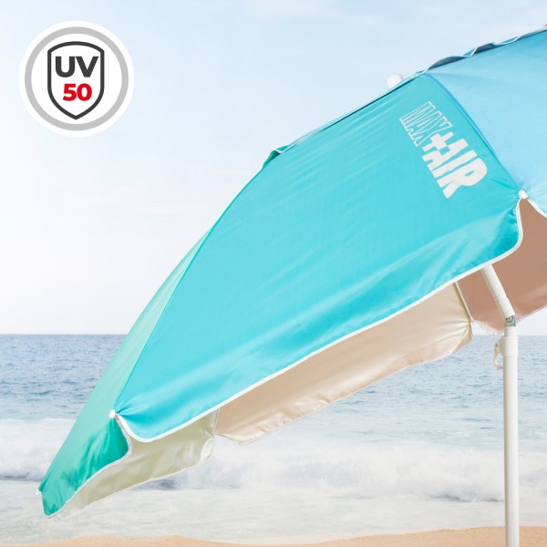 Aktive Guarda-sol de praia à prova de vento 240 cm multicolorido | Distria