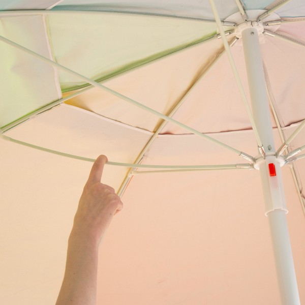 Aktive Guarda-sol de praia à prova de vento 240 cm multicolorido | Distria