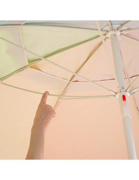 Aktive Guarda-sol de praia à prova de vento 240 cm multicolorido | Distria