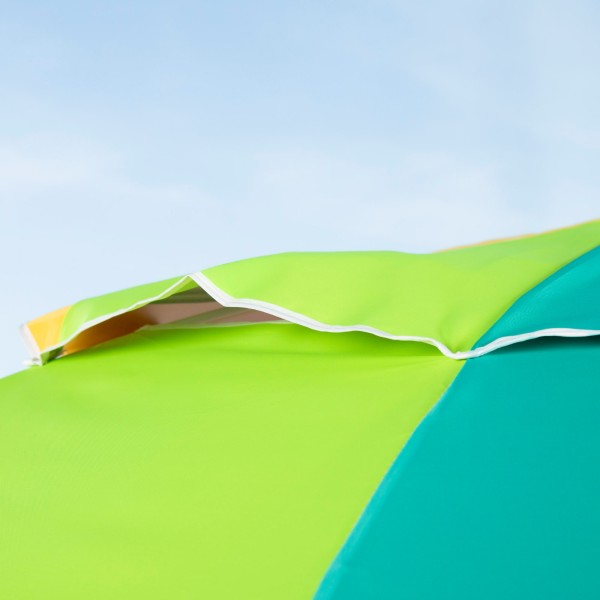 Aktive Guarda-sol de praia à prova de vento 240 cm multicolorido | Distria