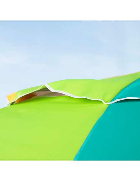 Aktive Guarda-sol de praia à prova de vento 240 cm multicolorido | Distria