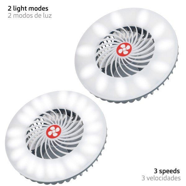Luminária LED com Ventilador e Carregador USB | Distria