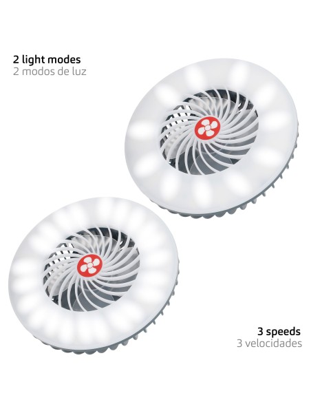 Luminária LED com Ventilador e Carregador USB | Distria
