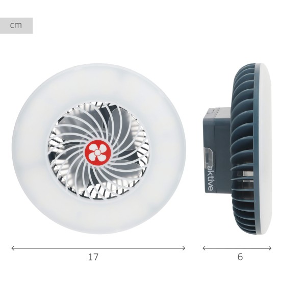 Luminária LED com Ventilador e Carregador USB | Distria