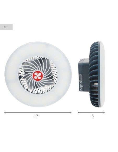 Luminária LED com Ventilador e Carregador USB | Distria