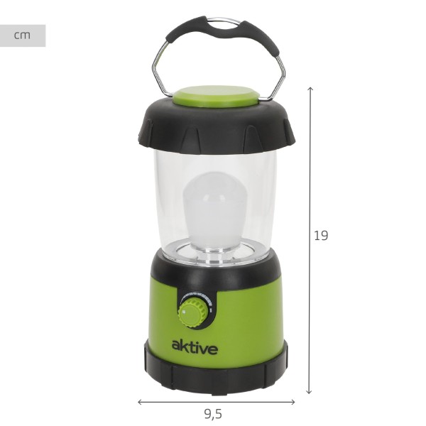 Lâmpada de acampamento LED de 400 lúmens com intensidade ajustável | Distria