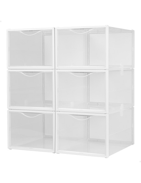 Conjunto de 6 caixas de sapatos transparentes Max Home | Distria