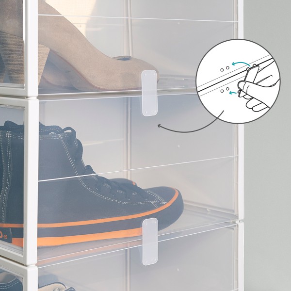 Conjunto de 6 caixas de sapatos transparentes Max Home | Distria