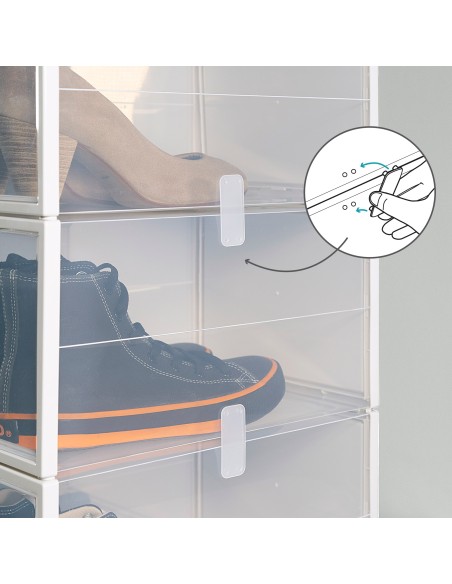 Conjunto de 6 caixas de sapatos transparentes Max Home | Distria