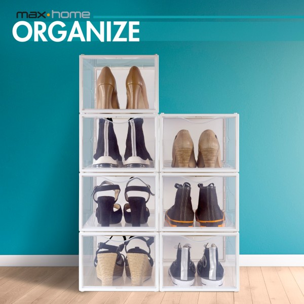 Conjunto de 6 caixas de sapatos transparentes Max Home | Distria