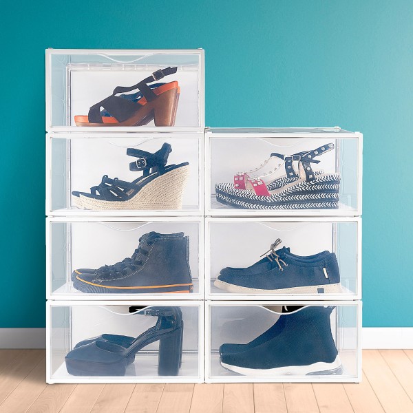 Pack 6 caixas de sapatos transparentes anti-pontas Max Home | Distria