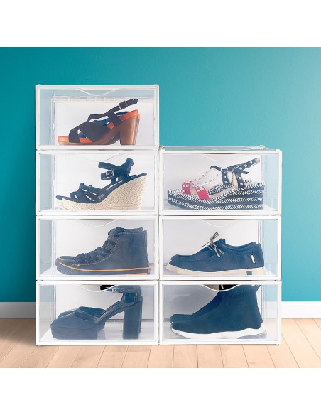 Pack 6 caixas de sapatos transparentes anti-pontas Max Home | Distria